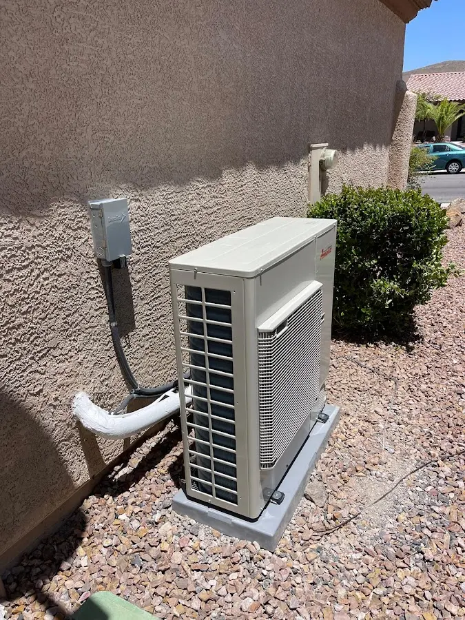 Residential air conditioning condenser unit in Southington